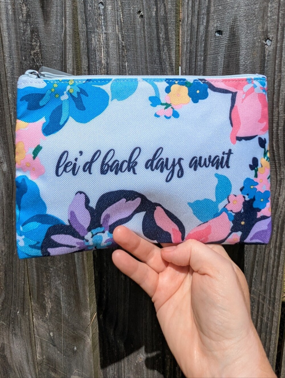 Vera Bradley Lighten Up Wristlet Marian Floral Pouch with Zipper